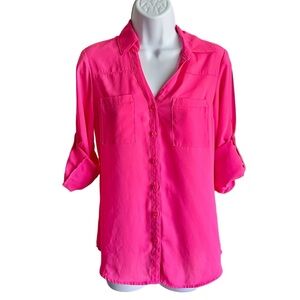 Express Portofino Shirt - XS - Hot Pink